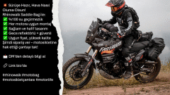 Rhinowalk Su Geçirmez Motosiklet Çantası (XL Beden) 24+24=48Litre Hacim