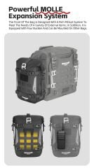 Rhinowalk MJX2001 Mechanic Series 6l Su Geçirmez Crash Bar Çantası – Motosiklet Yan Depo / Tank Üstü