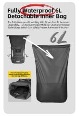 Rhinowalk MJX2001 Mechanic Series 6l Su Geçirmez Crash Bar Çantası – Motosiklet Yan Depo / Tank Üstü