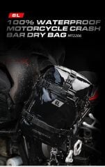 Rhinowalk 6l Su Geçirmez Crash Bar(Koruma Demiri) Çantası – Motosiklet & Atv Yan Çanta