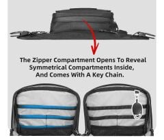 Rhinowalk 2.4l Manyetik Su Geçirmez Çok Fonksiyonlu Motosiklet Bacak Çantası – Bel Çantası – Depo Çantası