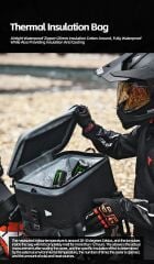 Rhinowalk Fortress Series x Tactical Tail Bag Set – 36 L Ana Çanta + 22 L Donduruculu Ek Çanta | Kask Uyumlu, Suya Dayanıklı, Termal