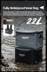 Rhinowalk Fortress Series x Tactical Tail Bag Set – 36 L Ana Çanta + 22 L Donduruculu Ek Çanta | Kask Uyumlu, Suya Dayanıklı, Termal