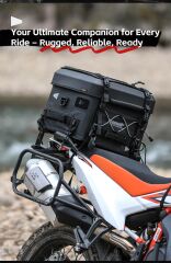 Rhinowalk Fortress Series x Tactical Tail Bag Set – 36 L Ana Çanta + 22 L Donduruculu Ek Çanta | Kask Uyumlu, Suya Dayanıklı, Termal