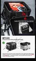Rhinowalk Fortress Series x Tactical Tail Bag Set – 36 L Ana Çanta + 22 L Donduruculu Ek Çanta | Kask Uyumlu, Suya Dayanıklı, Termal