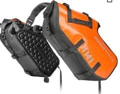 Rhinowalk Su Geçirmez Motosiklet Çantası (M Beden) 9+9=18LITRE Hacim Turuncu Renk