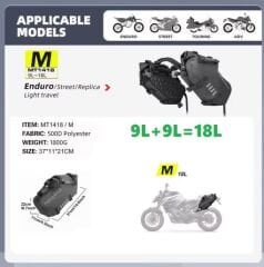 Rhinowalk Su Geçirmez Motosiklet Çantası (M Beden) 9+9=18Litre Hacim