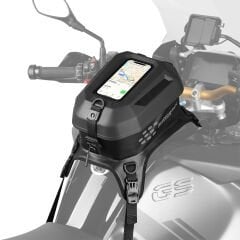 Rhinowalk MTR2506BK 5.6l Su Geçirmez Sert Kabuk Motosiklet Tank Çantası – Telefon Cepli, Manyetik Kapaklı, Omuz Askılı, Universal