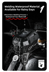 Rhinowalk MTR2506BK 5.6l Su Geçirmez Sert Kabuk Motosiklet Tank Çantası – Telefon Cepli, Manyetik Kapaklı, Omuz Askılı, Universal