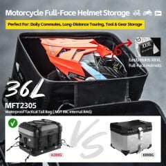 MFT2301 & Fortress x Camera Version – Su Geçirmez Motosiklet Kuyruk Çantası & Kamera Çantası