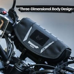 Rhinowalk MJX2010BK Mechanic Series X 2L Gidon Çantası – Suya Dayanıklı, Kompakt Motor / Scooter / Bisiklet Ön Çantası