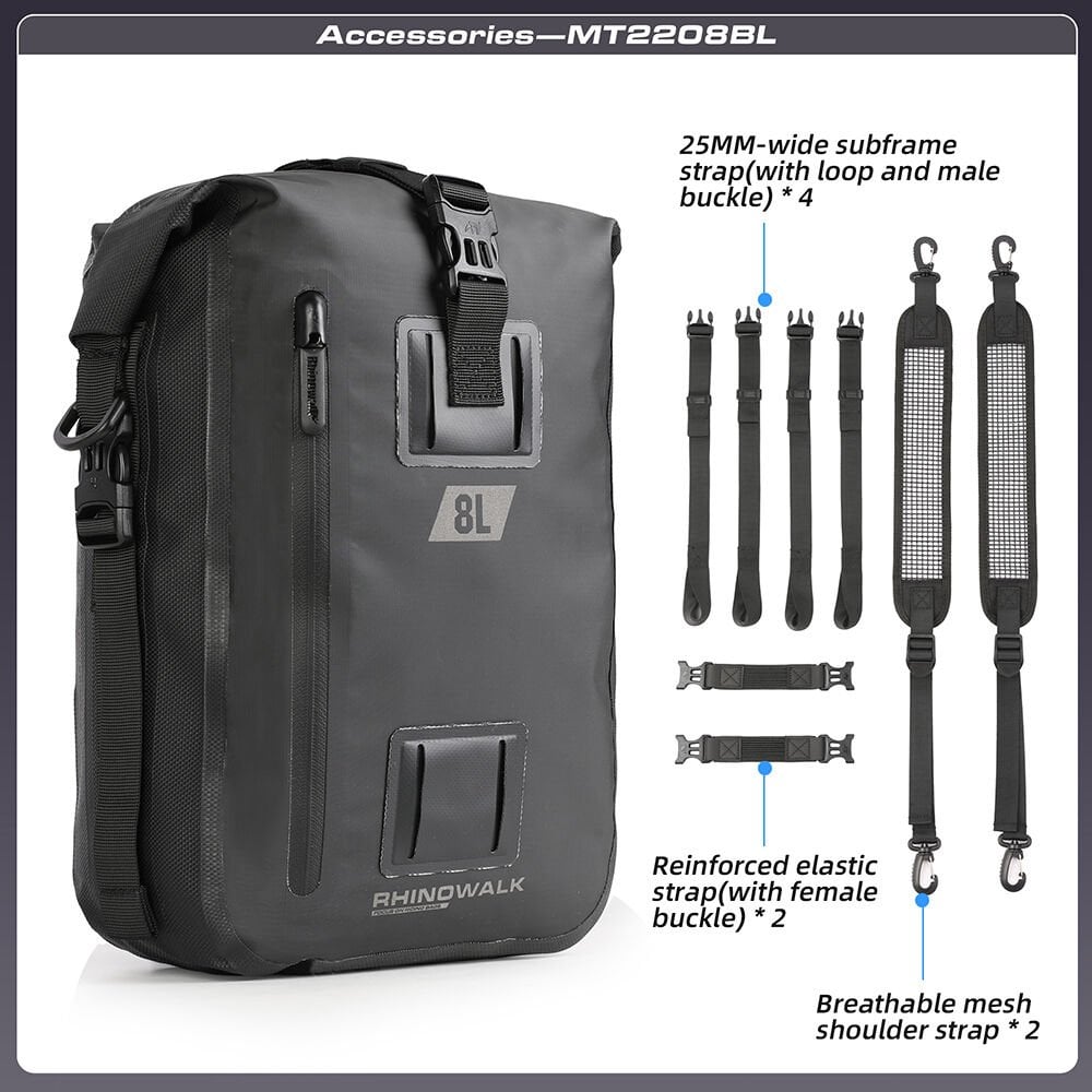 Rhinowalk MT2208BK 8L Modüler Su Geçirmez Motor Çantası