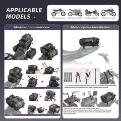 Rhinowalk MT2208BK 8L Modüler Su Geçirmez Motor Çantası
