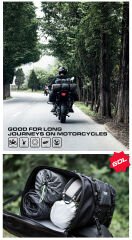 Rhinowalk 40-60L,Genişletilebilir Su Geçirmez Motosiklet Kuyruk Çantası