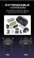 Rhinowalk 40-60L,Genişletilebilir Su Geçirmez Motosiklet Kuyruk Çantası