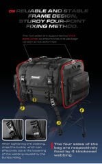 Rhinowalk 40-60L,Genişletilebilir Su Geçirmez Motosiklet Kuyruk Çantası