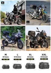 Rhinowalk MTR4045BK 33-45L, Genişletilebilir Su Geçirmez Motosiklet Kuyruk Çantası