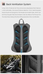 Rhinowalk Mechanic X MJX2005BK 23L Su Geçirmez Molle Motorcu Sırt Çantası – Kask Tutucu, Yağmur Kılıfı