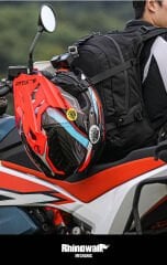 Rhinowalk Mechanic X MJX2005BK 23L Su Geçirmez Molle Motorcu Sırt Çantası – Kask Tutucu, Yağmur Kılıfı