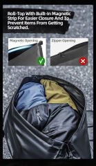 Rhinowalk Su Geçirmez Motosiklet Duffel Çanta 40Lt – Kuyruk Çantası, Arka Koltuk Çantası, Roll-Top Seyahat Ekipman Çantası