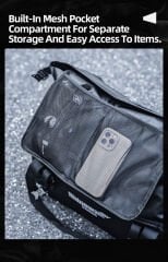 Rhinowalk Su Geçirmez Motosiklet Duffel Çanta 40Lt – Kuyruk Çantası, Arka Koltuk Çantası, Roll-Top Seyahat Ekipman Çantası