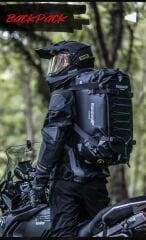 Rhinowalk Su Geçirmez Motosiklet Duffel Çanta 40Lt – Kuyruk Çantası, Arka Koltuk Çantası, Roll-Top Seyahat Ekipman Çantası