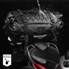 Rhinowalk Su Geçirmez Motosiklet Duffel Çanta 65Lt – Kuyruk Çantası, Arka Koltuk Çantası, Roll-Top Seyahat Ekipman Çantası