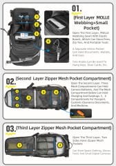 Rhinowalk 9L Su Geçirmez MOLLE Sistemli Motosiklet Depo Çantası