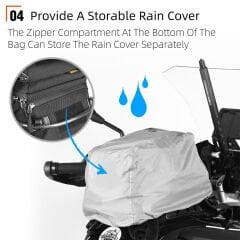 Rhinowalk 9L Su Geçirmez MOLLE Sistemli Motosiklet Depo Çantası