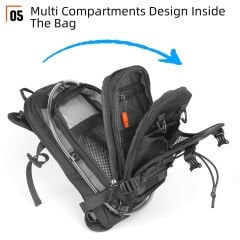 Rhinowalk 9L Su Geçirmez MOLLE Sistemli Motosiklet Depo Çantası