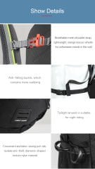 Rhinowalk X20801B 20L / Outdoor Sırt Çantası - Suya Dayanıklı, Hidratasyon Bölmeli, Hava Alır Sırt Paneli