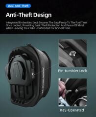 Rhinowalk MJX2011 Manyetik Hızlı Sök-Tak Tank Çantası – Su Geçirmez, Geniş Hacimli, Mıknatıslı Motosiklet Tank Çantası