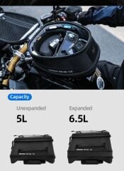 Rhinowalk MJX2011 Manyetik Hızlı Sök-Tak Tank Çantası – Su Geçirmez, Geniş Hacimli, Mıknatıslı Motosiklet Tank Çantası