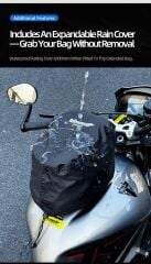 Rhinowalk MJX2011(Turuncu) Manyetik Hızlı Sök-Tak Tank Çantası – Su Geçirmez, Geniş Hacimli, Mıknatıslı Motosiklet Tank Çantası