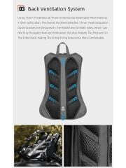 Rhinowalk Mechanic x MJX2005BK 23L Su Geçirmez Molle Motorcu Sırt Çantası – Kask Tutucu, Yağmur Kılıfı