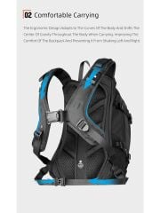 Rhinowalk Mechanic x MJX2005BK 23L Su Geçirmez Molle Motorcu Sırt Çantası – Kask Tutucu, Yağmur Kılıfı