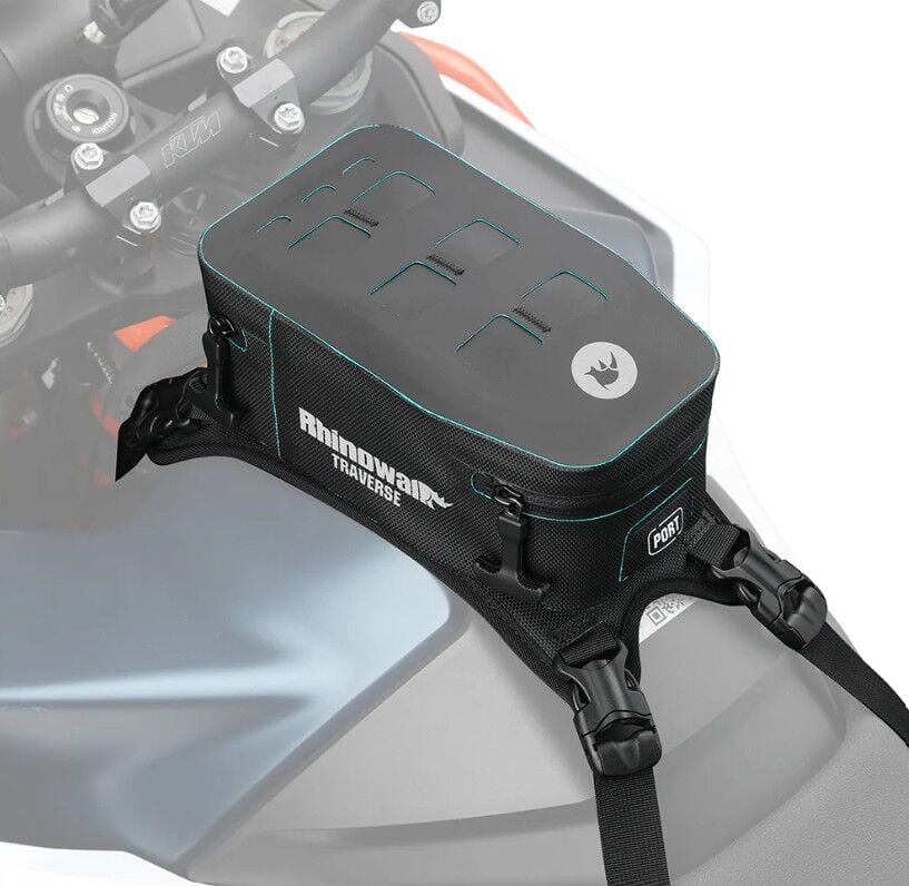 Rhinowalk 2L Depo üstü Motosiklet Çantası – Siyah – Su Geçirmez – Pratik Montaj