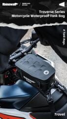 Rhinowalk 2L Depo üstü Motosiklet Çantası – Siyah – Su Geçirmez – Pratik Montaj