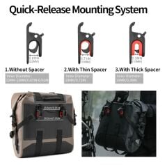 Rhinowalk MYS2406 24L Su Geçirmez Motosiklet Yan Çanta (2'li SET)