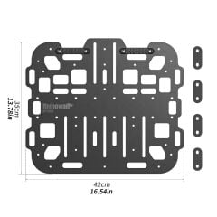 Rhinowalk MTR008 Motosiklet Yan Çanta Demiri Genişletme Aparatı / Side Rack Extension Plate – Universal Uyum, Dayanıklı Alüminyum Yapı, Adventure & Touring Kullanımı