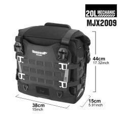 Rhinowalk 20L Quick Release Yan Çanta, Mechanıc Seri – Su Geçirmez, Dayanıklı, Hızlı Tak-Çıkar Sistemli Motosiklet Çantası (1 adet)